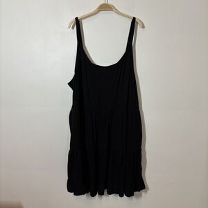 Hot Topic Dress Black Woven Tiered Dress 5X Goth Layering Lightweight‎